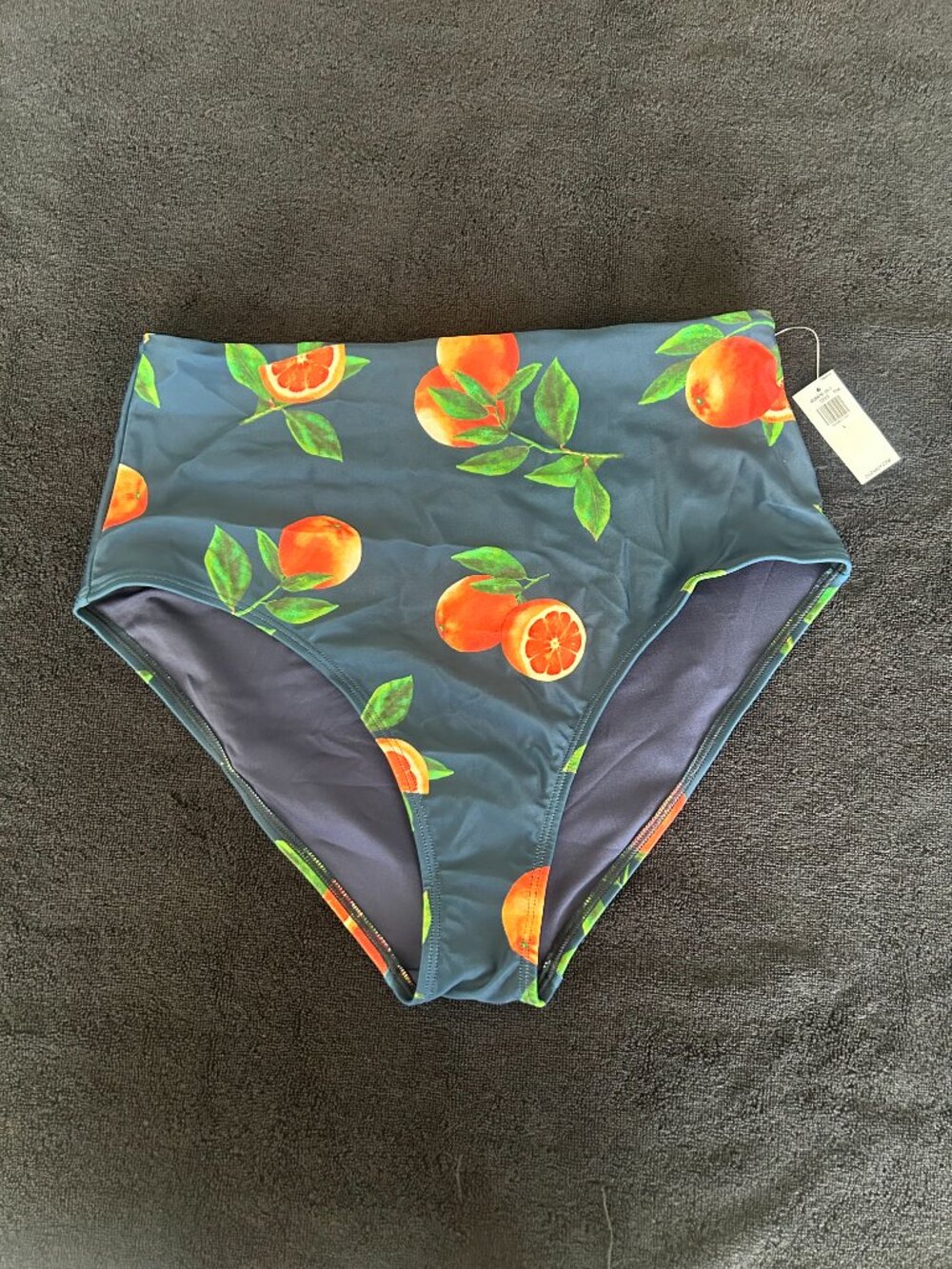 Old Navy | Blue & Orange High-Waisted Swim Bottoms | L | New With Tags